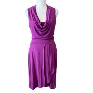💜Host Pick💜 Mark. Sleeveless super soft T-shirt knit cowl neck faux wrap dress